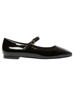 Marcs Tottie Flat Shoes in Black Patent Leather