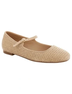 Marcs Tottie Flat Shoes in Natural Raffia