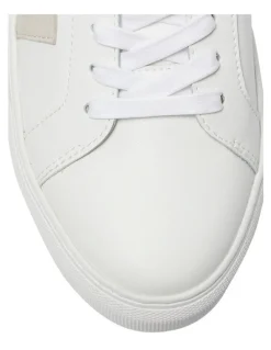Marcs Trio Leather Sneakers in White/Natural