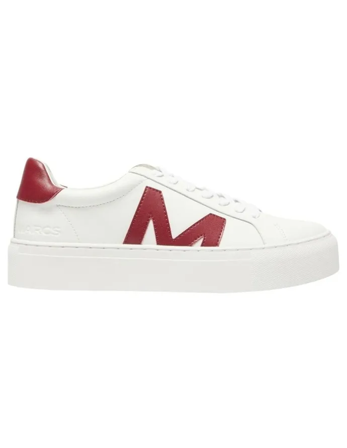 Marcs Trio Sneakers in White/Red