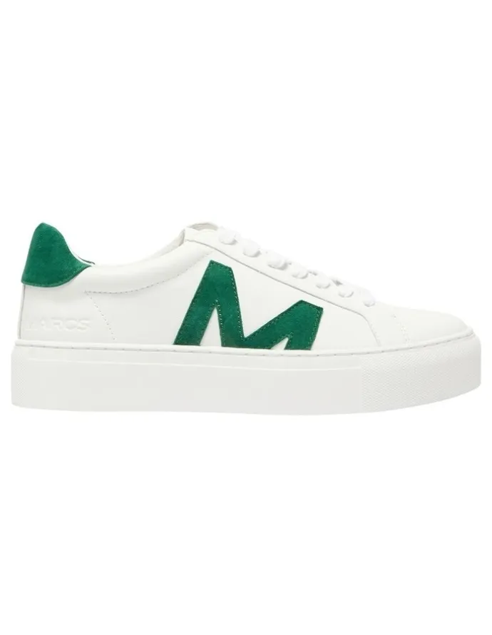 Marcs Trio Sneakers in White / Green