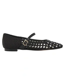 Marcs Tully Ballet Flats in Black Weave