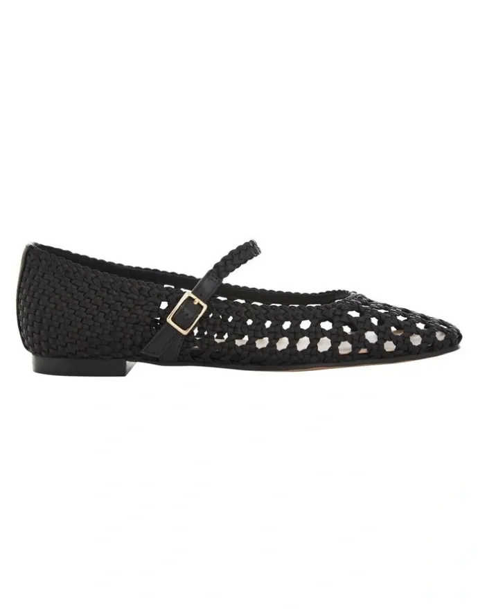 Marcs Tully Ballet Flats in Black Weave