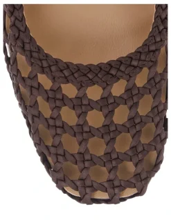 Marcs Tully Ballet Flats in Chocolate Weave