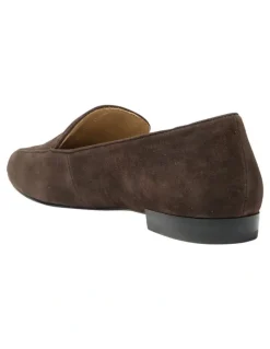 Marcs Tuxedo Suede Loafers in Chocolate