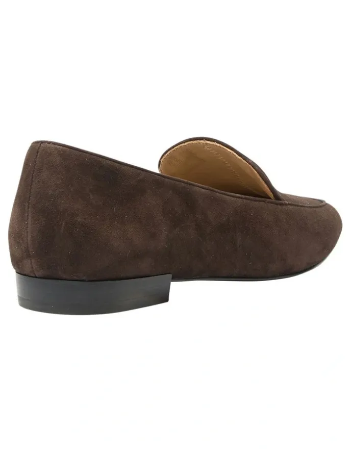 Marcs Tuxedo Suede Loafers in Chocolate