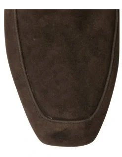 Marcs Tuxedo Suede Loafers in Chocolate