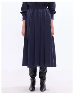 Marcs Twilight Midi Skirt in Navy