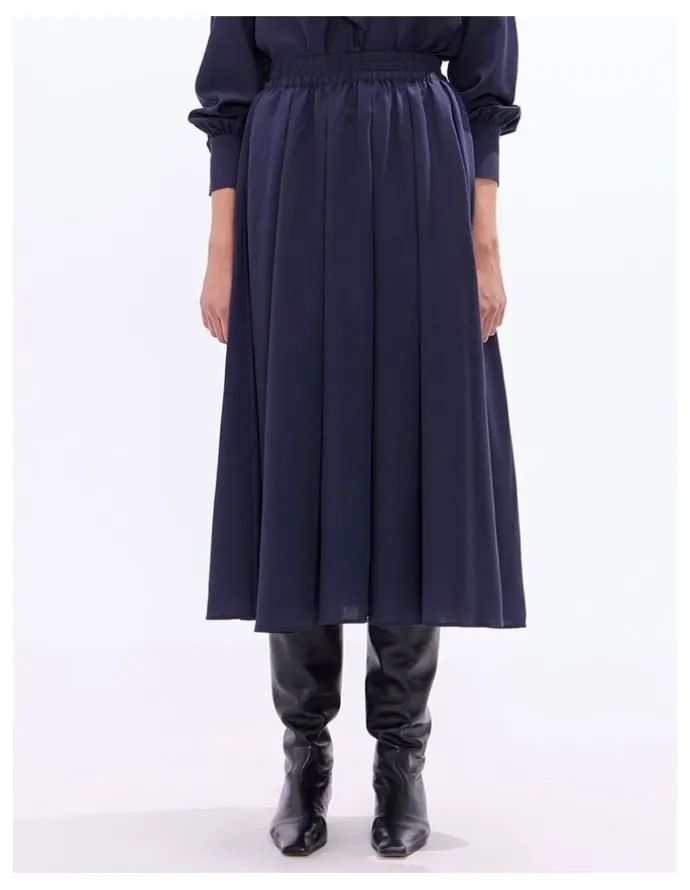 Marcs Twilight Midi Skirt in Navy