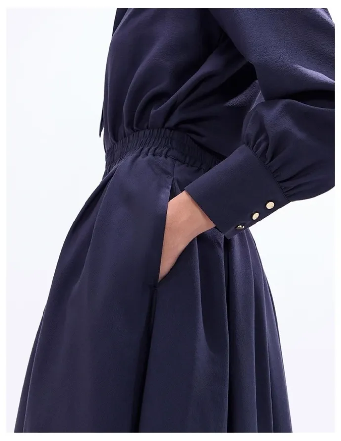 Marcs Twilight Midi Skirt in Navy