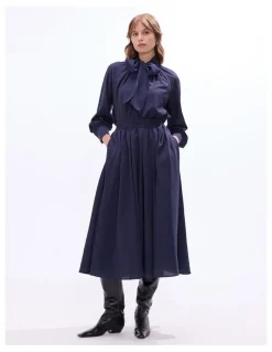 Marcs Twilight Midi Skirt in Navy