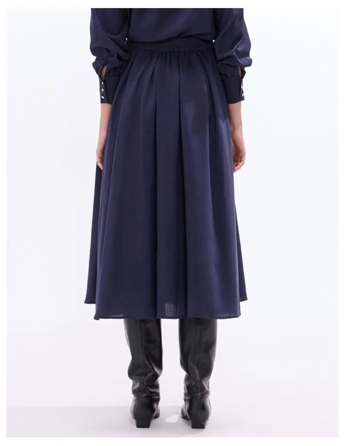 Marcs Twilight Midi Skirt in Navy