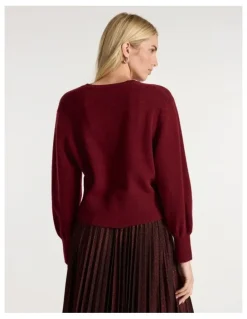 Marcs Vacation Cardigan in Ruby Port