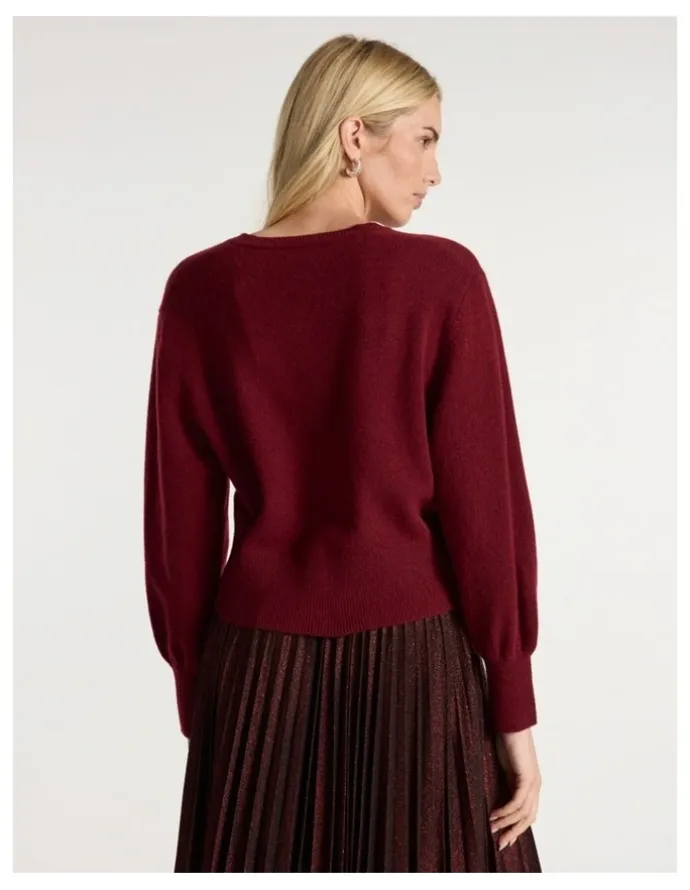 Marcs Vacation Cardigan in Ruby Port