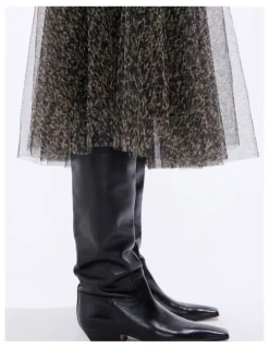 Marcs Wild About You Tulle Skirt in Brown Multi