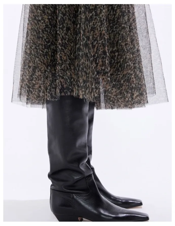 Marcs Wild About You Tulle Skirt in Brown Multi