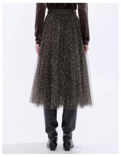 Marcs Wild About You Tulle Skirt in Brown Multi