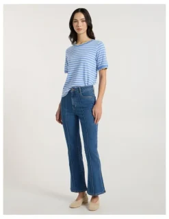 Marcs Dallas Bootleg Crop Jean Blue in Harbour Blue