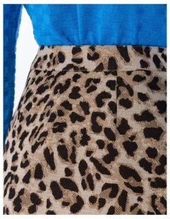 Marcs Damon Jacquard Skirt in Brown Multi