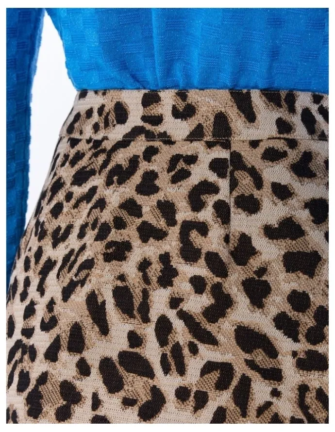 Marcs Damon Jacquard Skirt in Brown Multi
