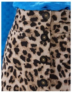 Marcs Damon Jacquard Skirt in Brown Multi