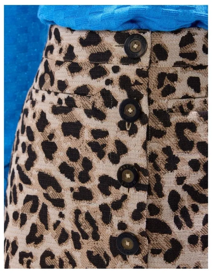 Marcs Damon Jacquard Skirt in Brown Multi