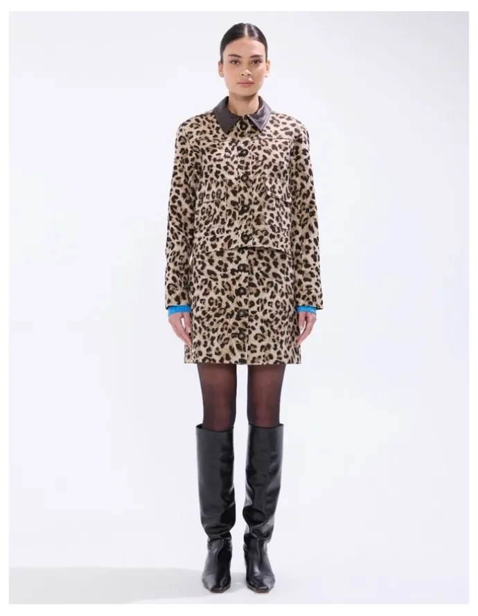 Marcs Damon Jacquard Skirt in Brown Multi
