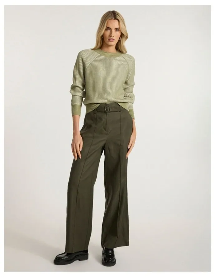 Marcs Danon Contrast Knit in Ivory/Khaki
