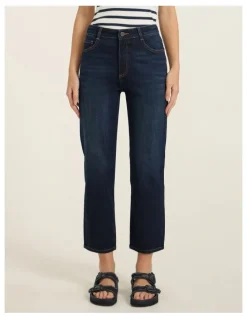 Marcs Girlfriend Straight Leg Jean in Deep Sea Blue