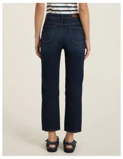 Marcs Girlfriend Straight Leg Jean in Deep Sea Blue