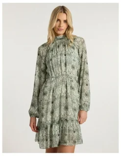 Marcs Holiday in The Sun Dress in Khaki Multi