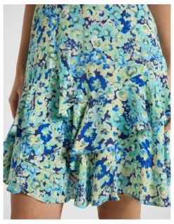 Marcs Mary Poppies Dress in Blue Multi
