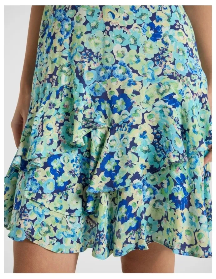 Marcs Mary Poppies Dress in Blue Multi