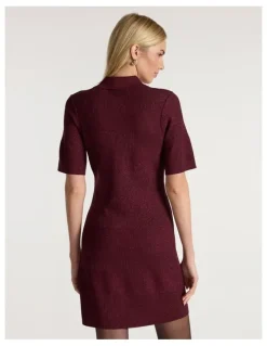 Marcs New York Minute Knit Dress in Ruby Port