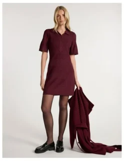 Marcs New York Minute Knit Dress in Ruby Port