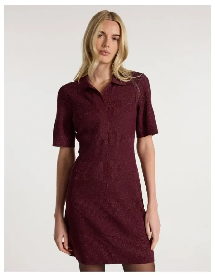 Marcs New York Minute Knit Dress in Ruby Port