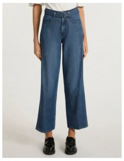 Marcs Paolo Wide Leg Jean in Mid Wash