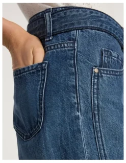 Marcs Paolo Wide Leg Jean in Mid Wash