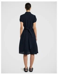 Marcs Patrick Midi Shirt Dress in Navy