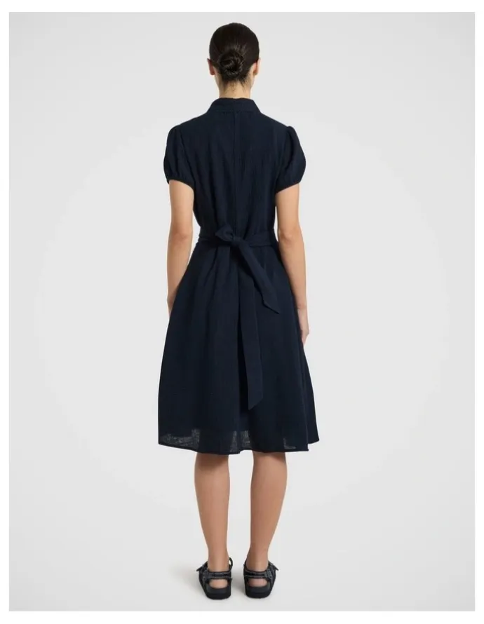 Marcs Patrick Midi Shirt Dress in Navy