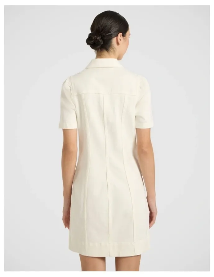 Marcs Queenie Denim Dress in Ivory