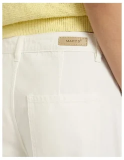 Marcs Viola Broderie Barrel Leg Jean in White