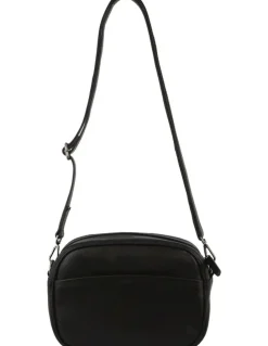 Milleni Ladies Genuine Leather Cross-Body Bag/Clutch in Black