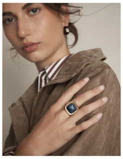 Mimco Abundance Stone Ring in Cobalt