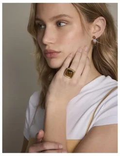 Mimco Abundance Stone Ring in Caramel