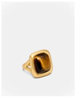 Mimco Abundance Stone Ring in Caramel