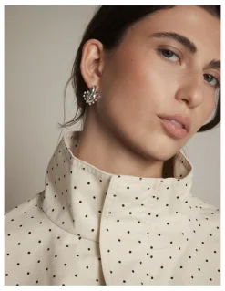 Mimco Adore Heart Hoop Earrings in Silver