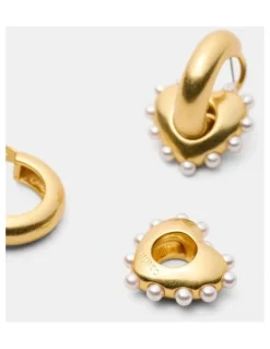 Mimco Adore Heart Hoop Earrings in Gold