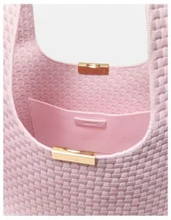 Mimco Amelie Basket Tote Bag in Pink Salt