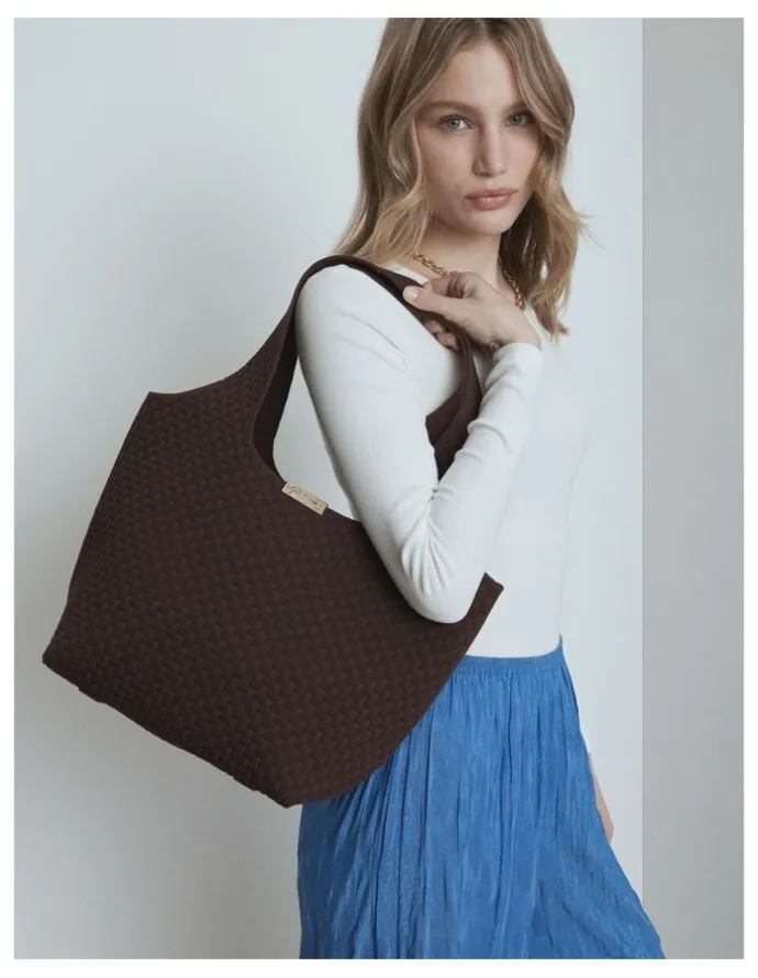 Mimco Amelie Basket Tote Bag in Chocolate